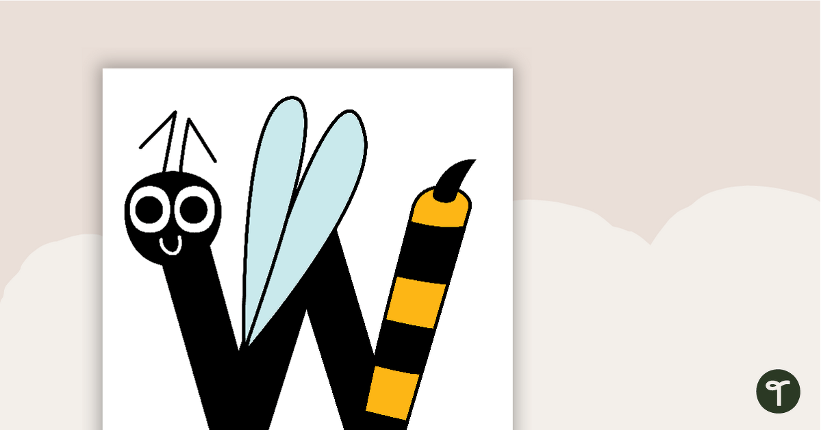 Letter Craft Activity - ‘W’ is For Wasp teaching resource
