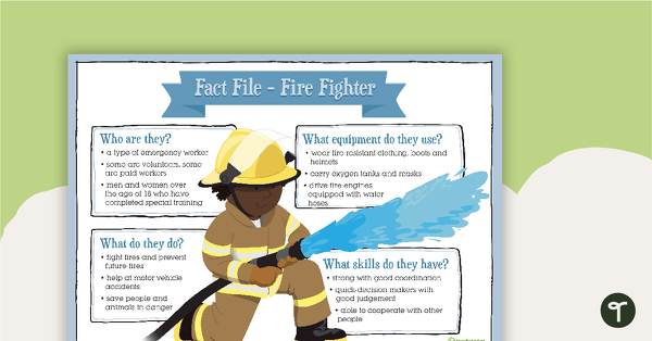 Informative Texts Writing Task - Fire Fighters teaching resource