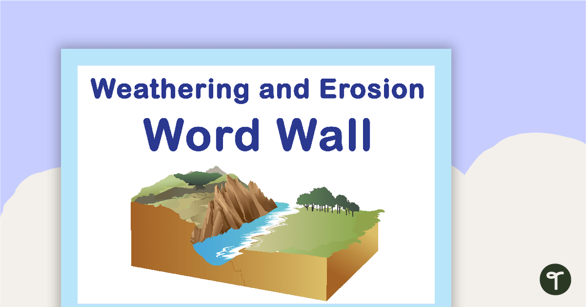 Weathering and Erosion Word Wall Vocabulary teaching resource