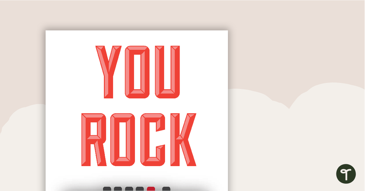 You Rock Poster teaching resource