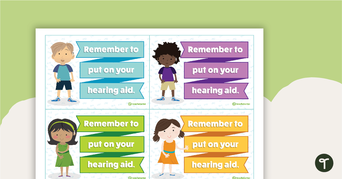 Remember to Put On Your Hearing Aid teaching resource