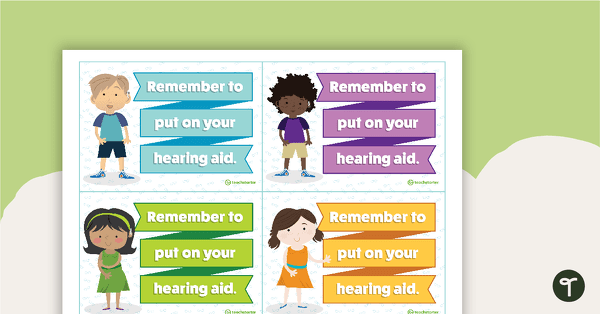 Go to Remember to Put On Your Hearing Aid teaching resource