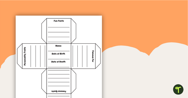 Preview image for Biography Cube - teaching resource
