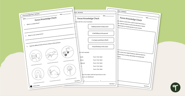 Go to Forces Assessment teaching resource