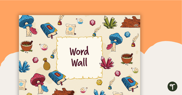 Sorcerer Supplies – Word Wall Template teaching resource