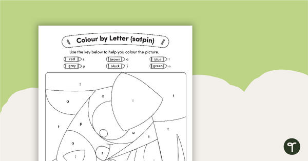 Preview image for SATPIN Colour by Letter - Dog - teaching resource
