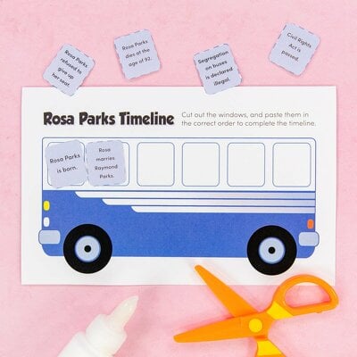 Rosa Parks Timeline Activity teaching resource