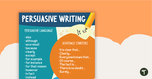 Simple Language in Persuasive Writing Poster teaching resource