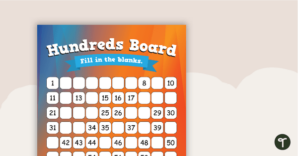 Go to Hundreds Boards with Missing Numbers - 1-100 and 101-200 teaching resource