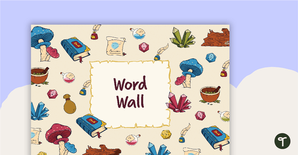 Sorcerer Supplies – Word Wall Template teaching resource
