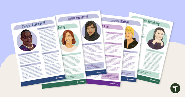 Inspirational Women Profile Poster Pack teaching resource