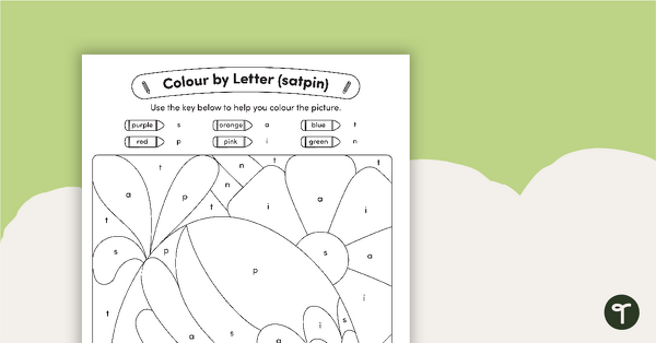 SATPIN Colour by Letter - Chicken teaching resource