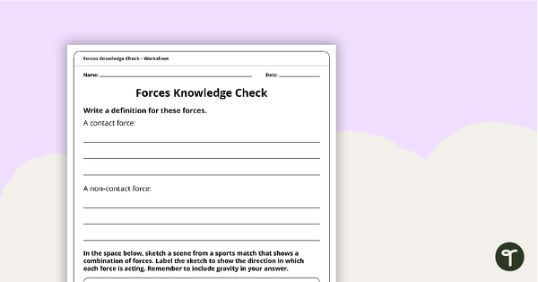 Go to Forces Knowledge Check teaching resource