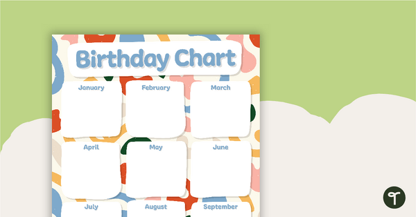 Image of Abstract Pattern – Happy Birthday Chart