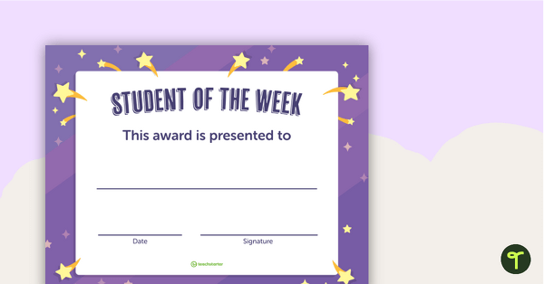Preview image for Student of the Week Certificate – Lower Grades - teaching resource