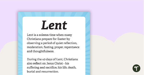 Go to Lent Comprehension and Word Search teaching resource