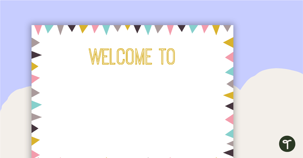 Pastel Flags - Landscape Page Border