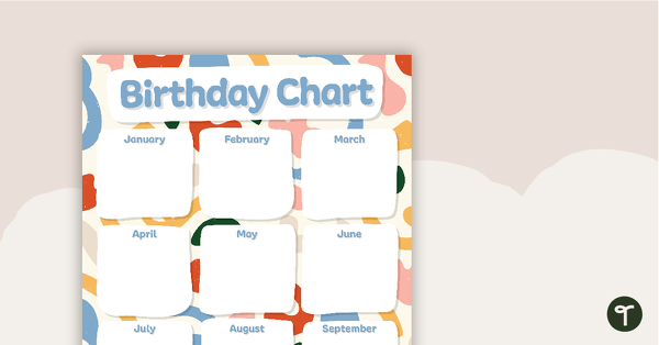 Abstract Pattern – Happy Birthday Chart teaching resource