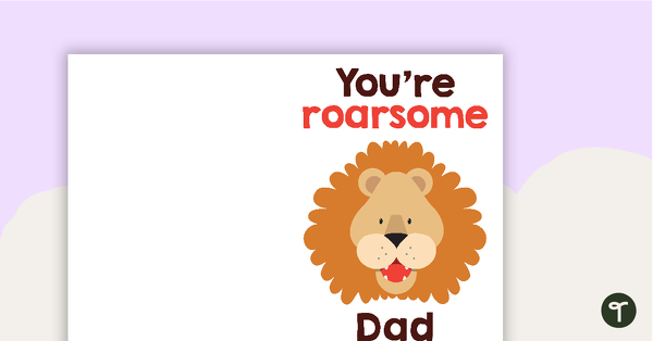 'You're roarsome' - Editable Card Template teaching resource