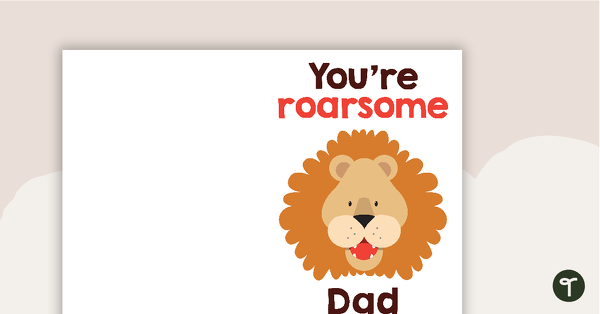 'You're roarsome' - Editable Card Template teaching resource