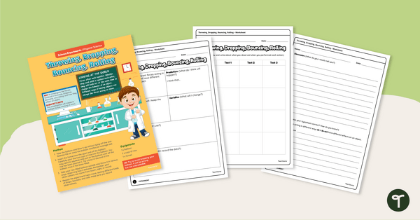 Go to Throwing, Dropping, Bouncing, Rolling - Science Experiment teaching resource