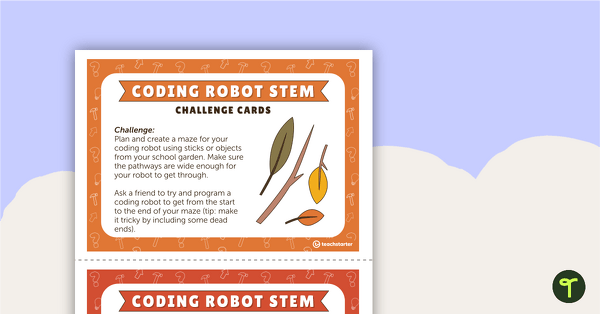 Coding Robot STEM Challenge Task Cards teaching resource