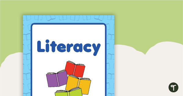 Literacy Book Cover - Version 2 teaching resource