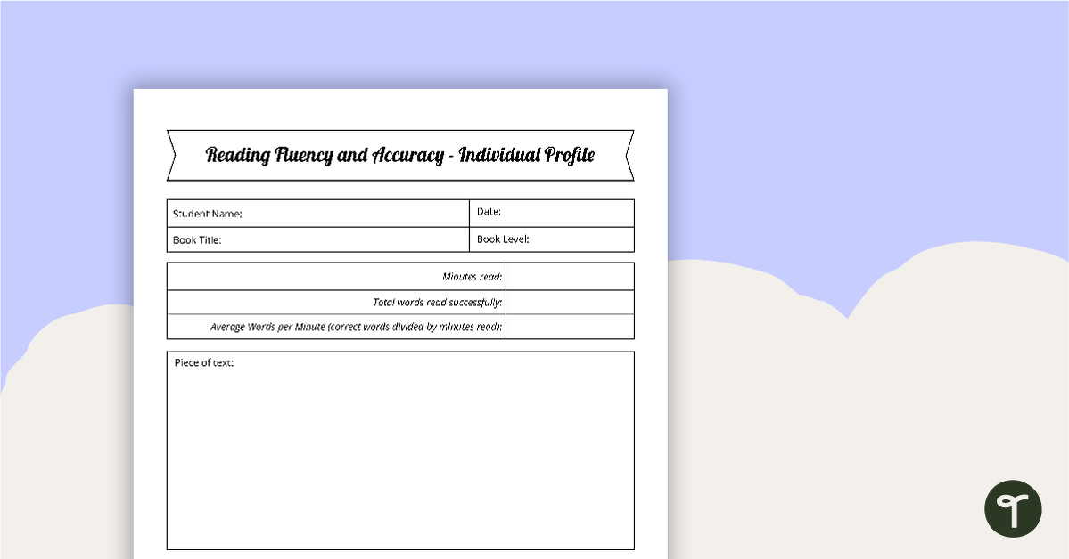 Guided Reading Groups - Fluency and Accuracy Tool teaching resource