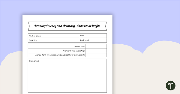 Guided Reading Groups - Fluency and Accuracy Tool teaching resource