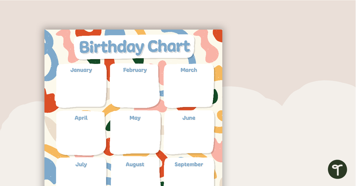 Abstract Pattern – Happy Birthday Chart teaching resource