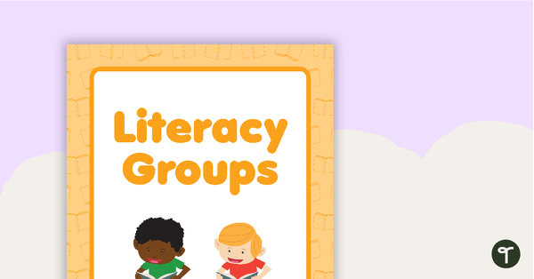 Literacy Groups Book Cover - Version 1 teaching resource