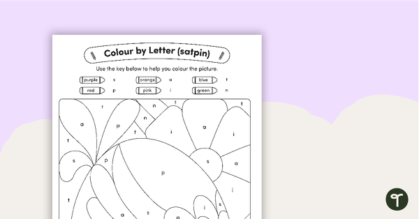 SATPIN Colour by Letter - Chicken teaching resource