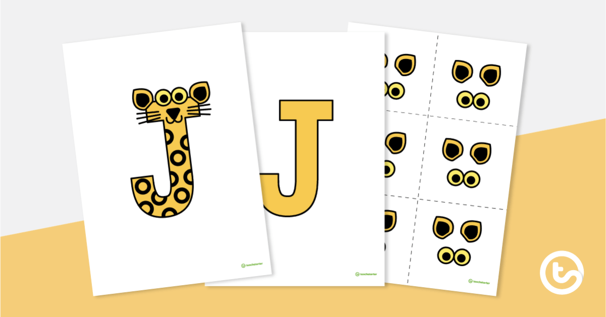 Letter Craft Activity - 'J' is For Jaguar teaching resource