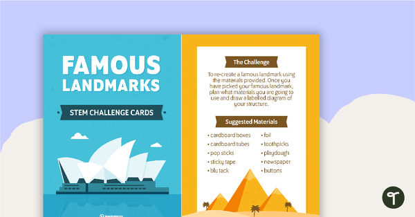 Famous Landmarks - STEM Challenge Cards teaching resource
