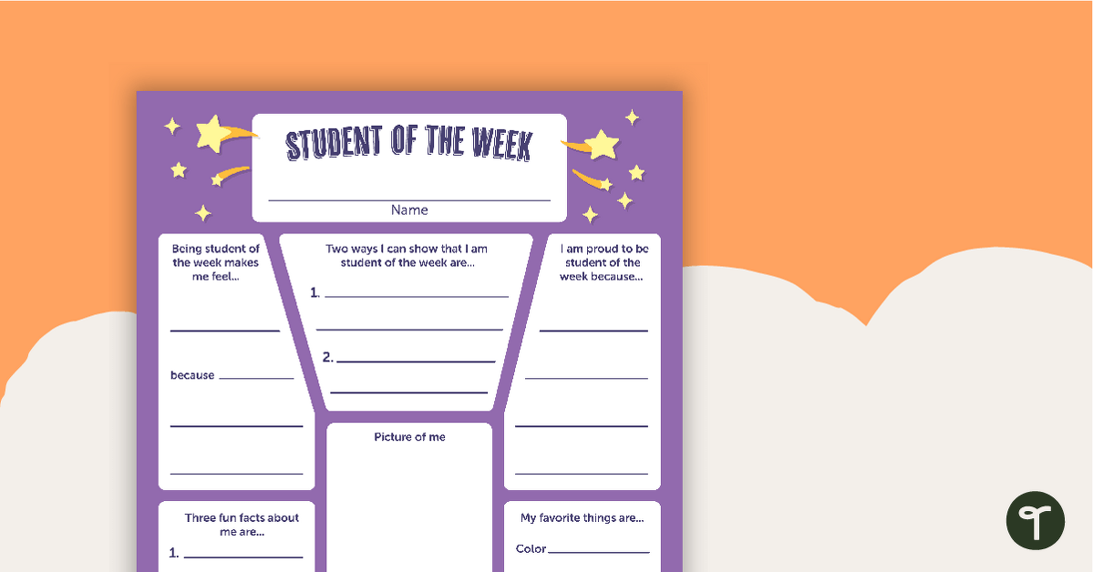 Student of the Week – Lower Grades teaching resource