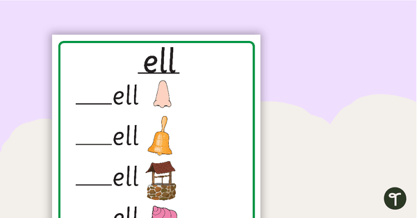 Image of Word Families - 'ELL'