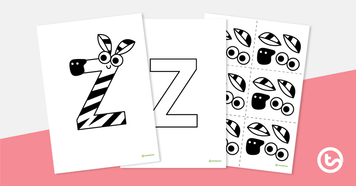 Letter Craft Activity - 'Z' is For Zebra teaching resource