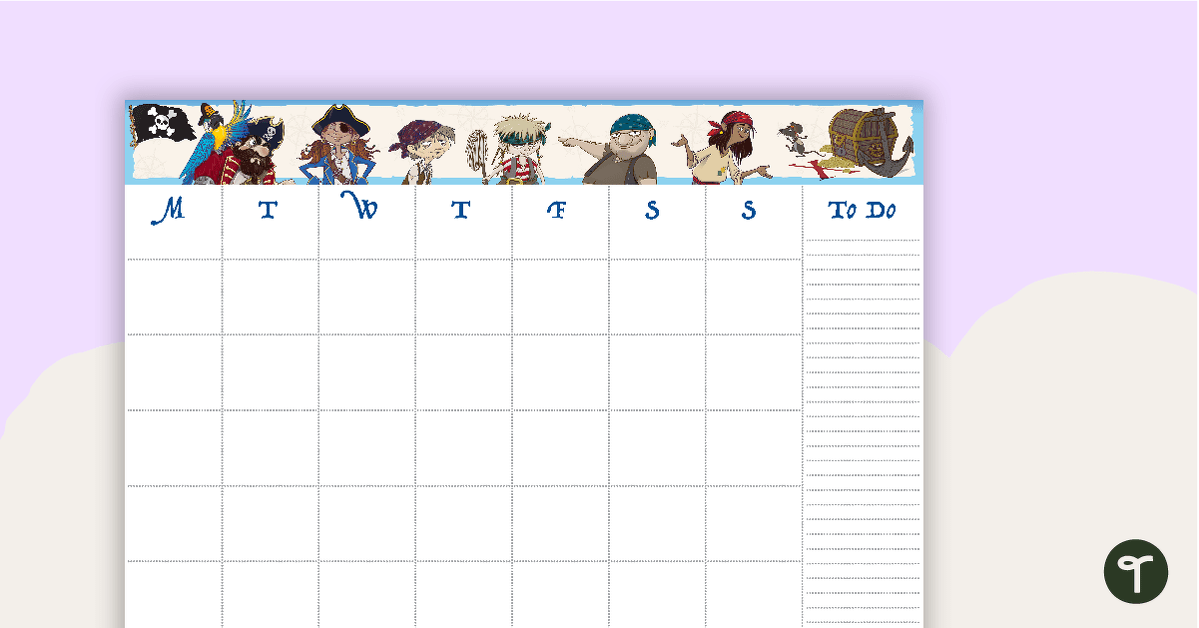 Pirates - Monthly Overview teaching resource