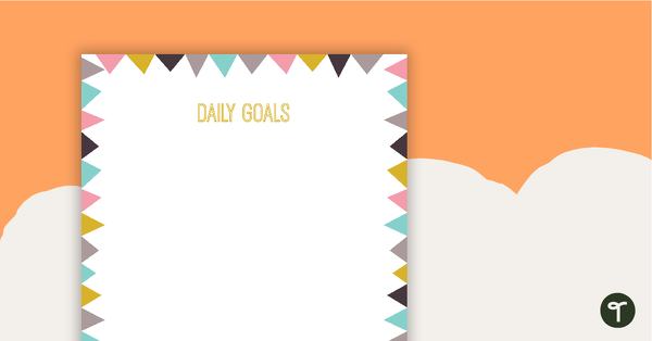 Go to Pastel Flags - Daily Goals teaching resource