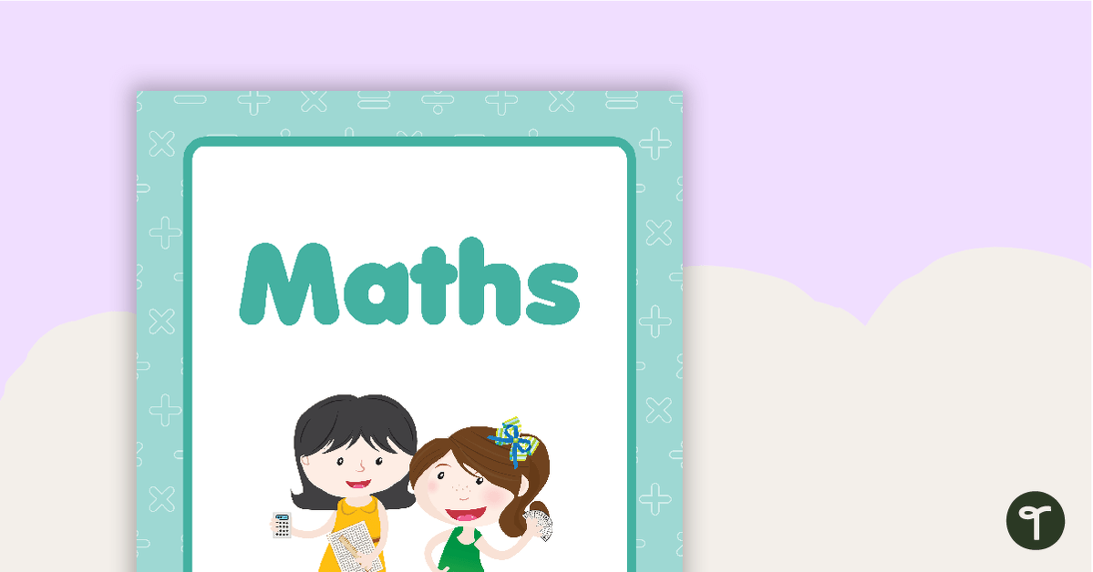 Maths Book Cover - Version 1 teaching resource