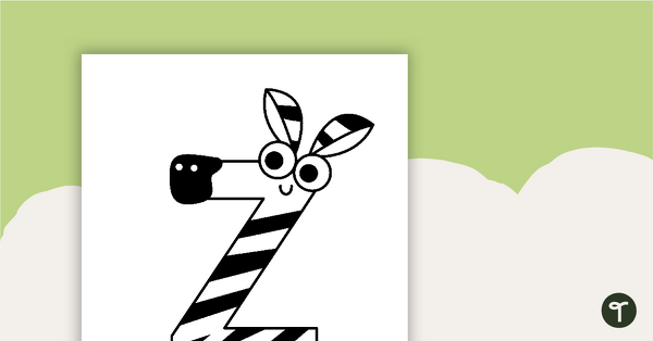 Letter Craft Activity - 'Z' is For Zebra teaching resource