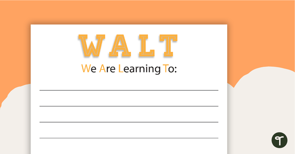 Go to WALT, WILF, TIB, WINK, WAGOLL and TILT Upper Grades Posters teaching resource