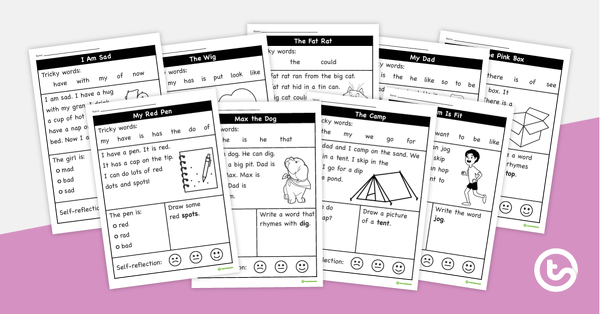 Preview image for Decodable Text Worksheets – Single Graphemes (Set 2) - teaching resource