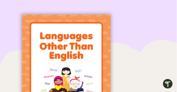 Languages Other Than English Book Cover - Version 1 teaching resource