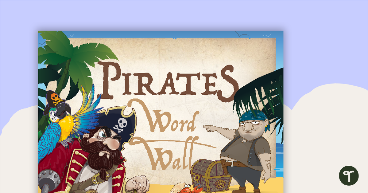 Pirates - Word Wall Template teaching resource