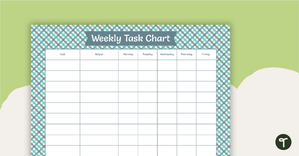 Go to Green Tartan - Weekly Task Chart teaching resource