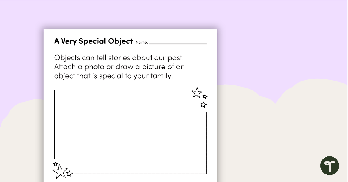 Preview image for A Very Special Object – Worksheet - teaching resource