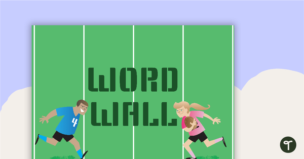 Rugby Theme - Word Wall Template teaching resource