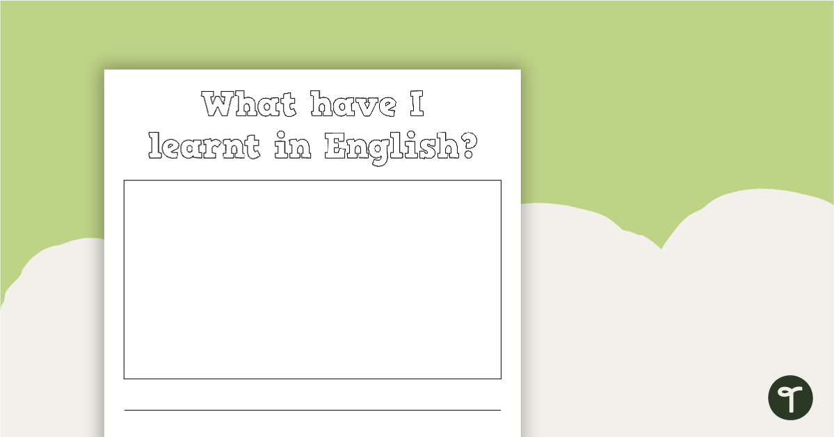 What have I learned In... Reflection Worksheets teaching resource