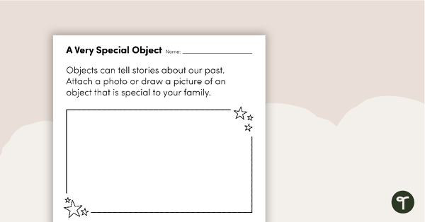 A Very Special Object – Worksheet teaching resource